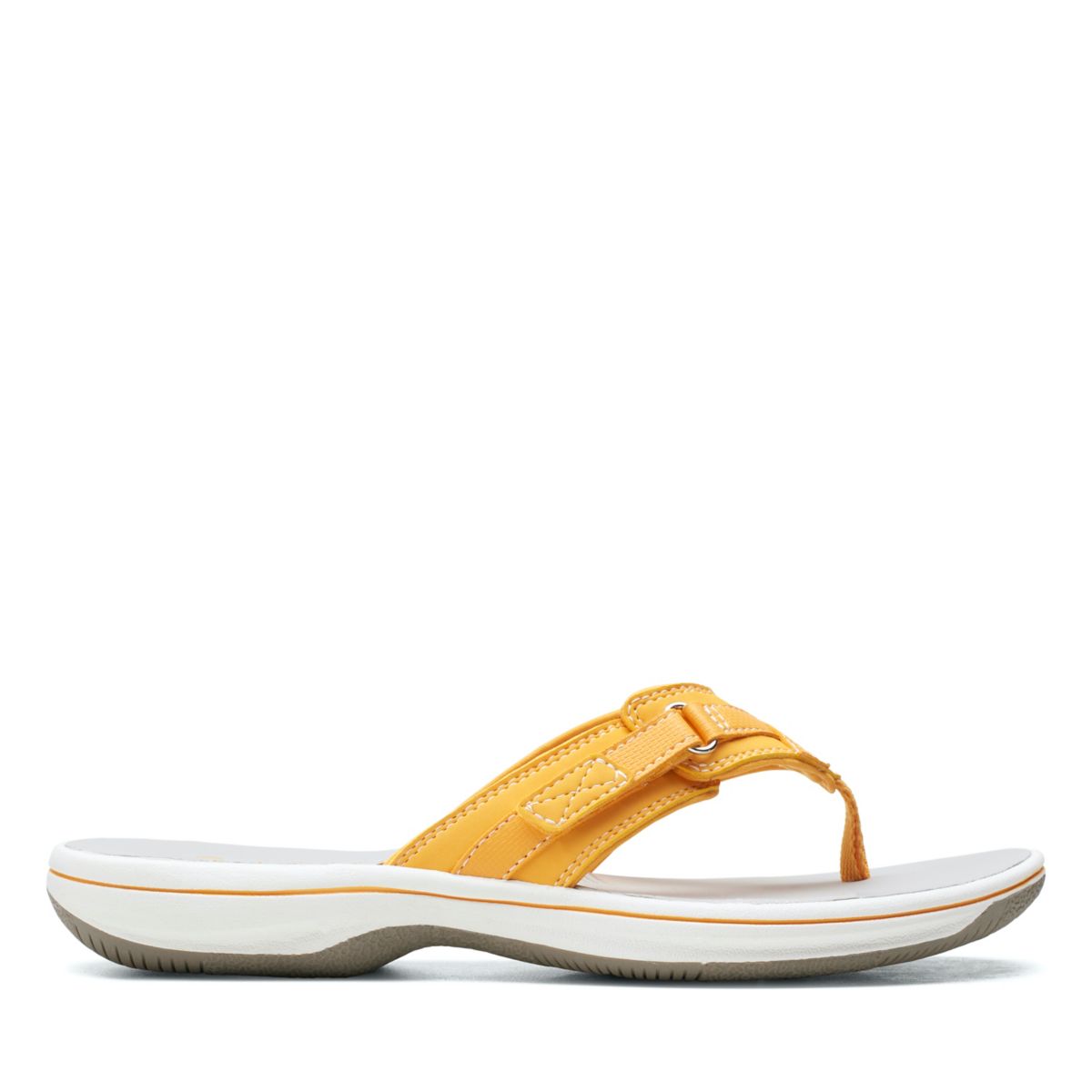 Yellow Women's Clarks BREEZE SEA Flip Flops | 51771728